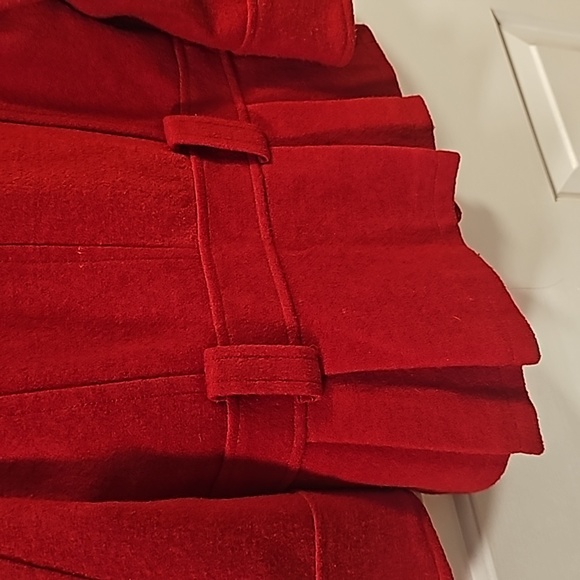 Womens Small Red Pea Coat - Picture 5 of 5